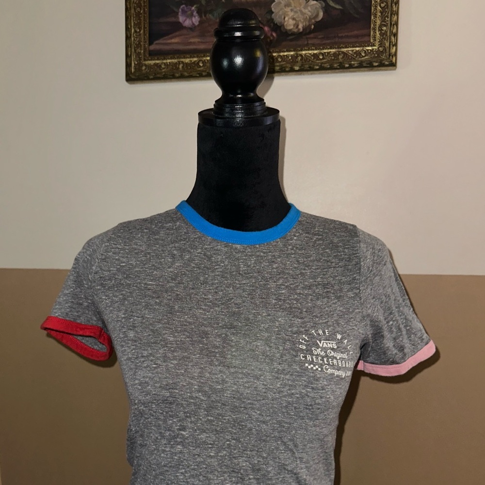 Vans Heather Gray Tee with Accents